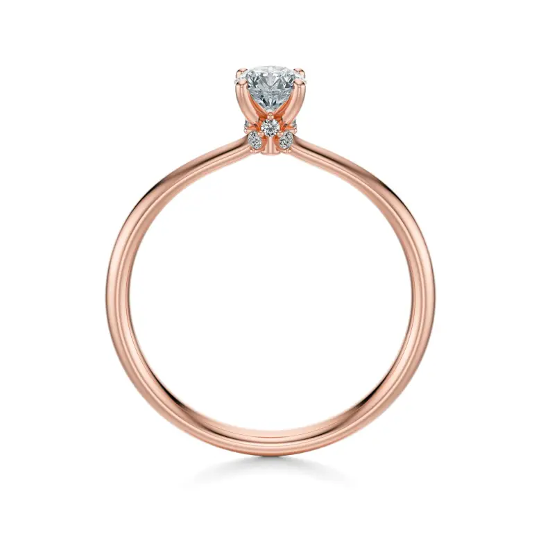 Pierścionek różowe złoto z diamentami AJPZ_065